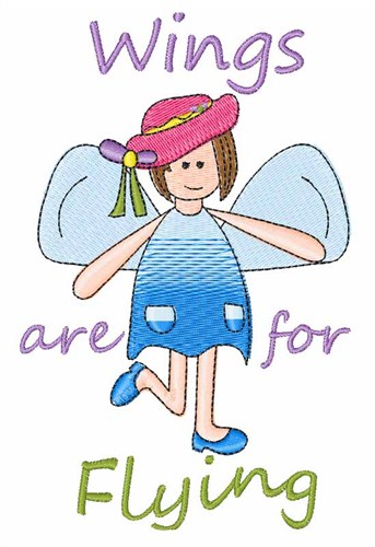 Wing for Flying Machine Embroidery Design