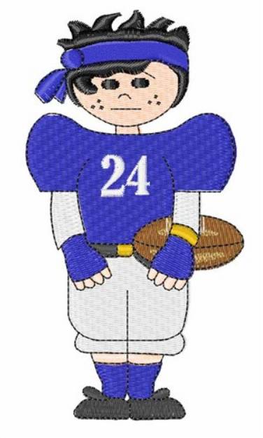 Picture of Football Boy Machine Embroidery Design