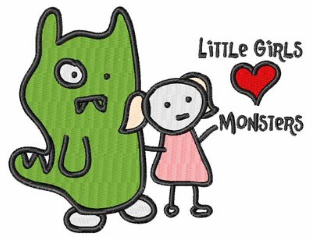 Picture of Girls Love Monsters Machine Embroidery Design