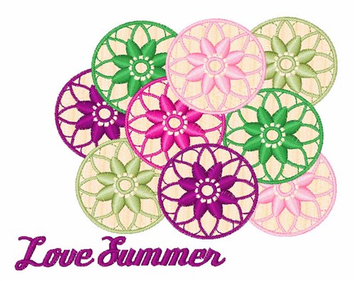Love Summer Machine Embroidery Design