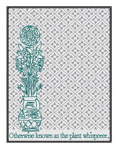 Plant Whisperer Machine Embroidery Design