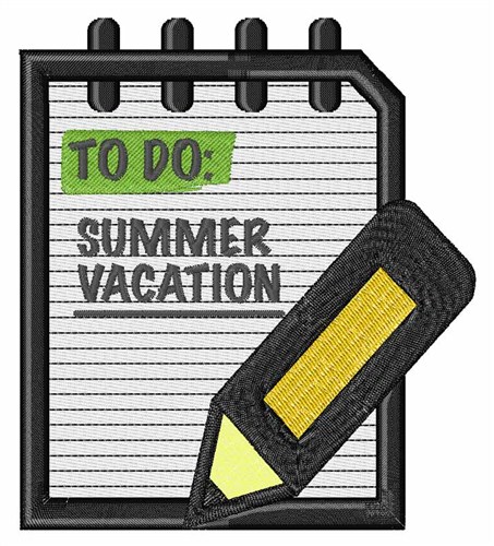 Summer Vacation Machine Embroidery Design