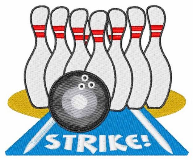 Picture of Bowling Strike Machine Embroidery Design