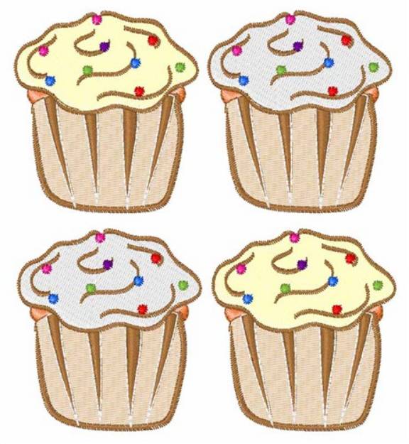 Picture of Cupcakes With Sprinkles Machine Embroidery Design