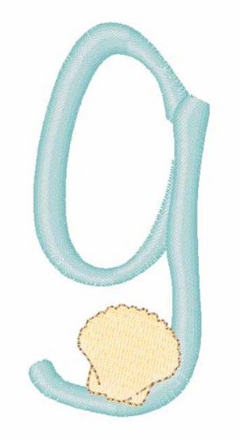 Picture of Seashell Font Lowercase g Machine Embroidery Design