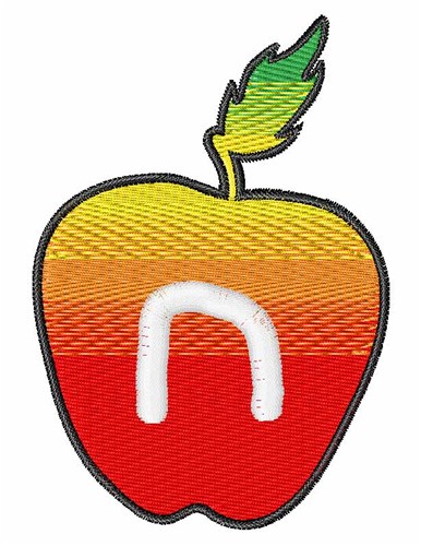 Apple Font Lowercase n Machine Embroidery Design