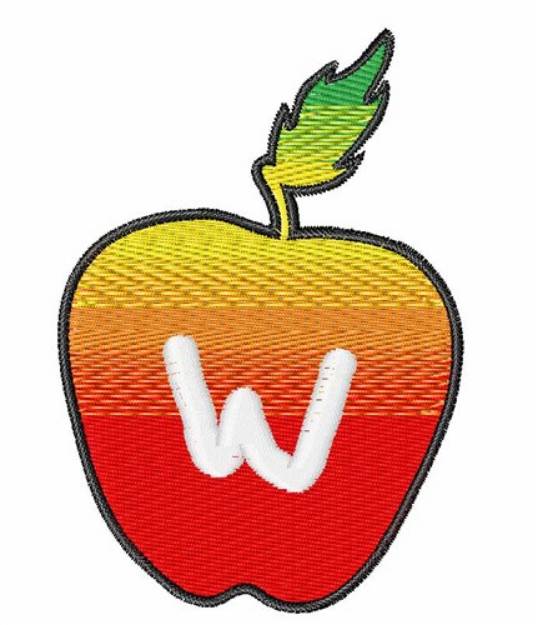 Picture of Apple Font Lowercase w Machine Embroidery Design