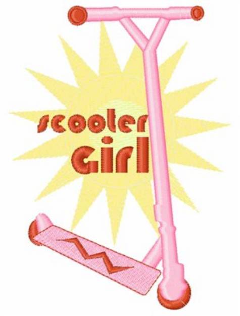 Picture of Scooter Girl Machine Embroidery Design