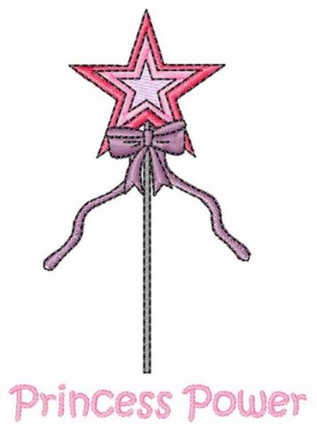 Picture of Princess Power Wand Machine Embroidery Design