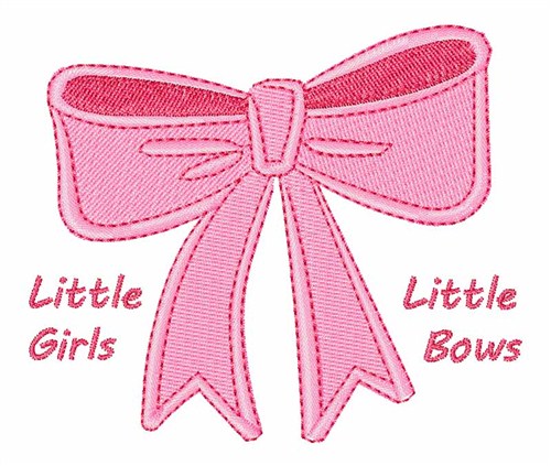 Little Girls Bows Machine Embroidery Design