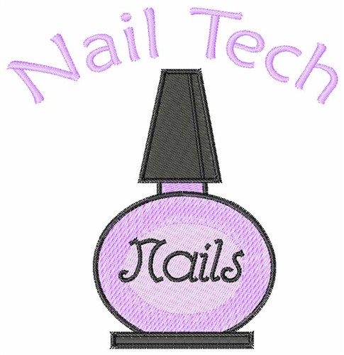 Beauty Nail Tech Machine Embroidery Design