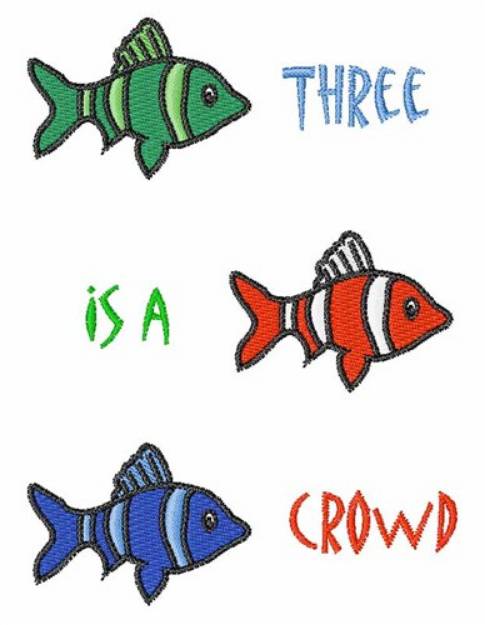 Picture of Three Is A Crowd Fish Machine Embroidery Design