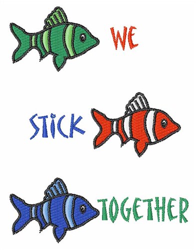 Stick Together Fish Machine Embroidery Design