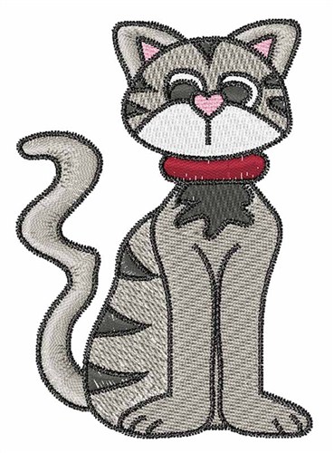 Cartoon Cat Machine Embroidery Design