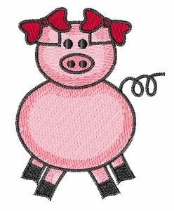 Picture of Cartoon Pig Machine Embroidery Design