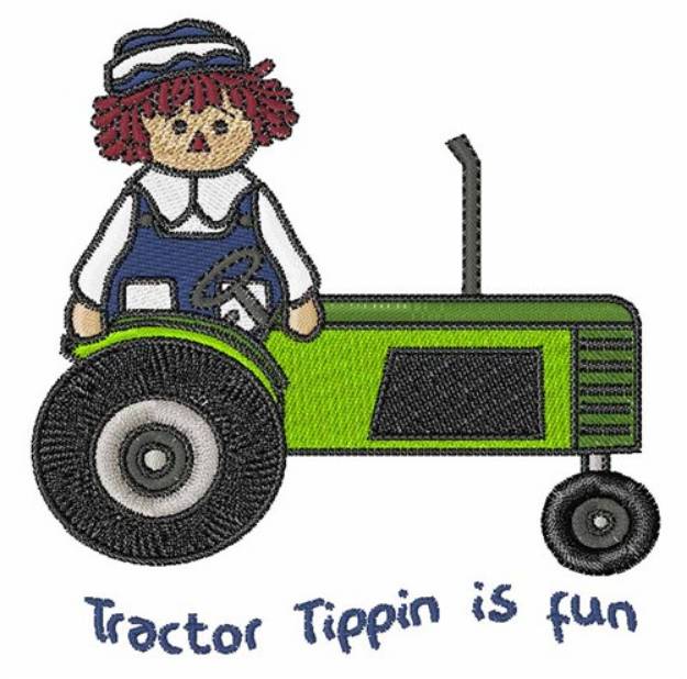 Picture of Tractor Tippin Machine Embroidery Design