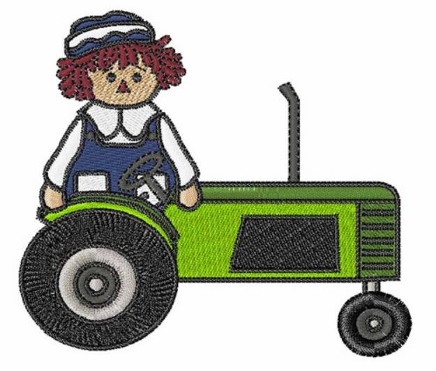 Picture of Raggedy Andy Tractor Machine Embroidery Design