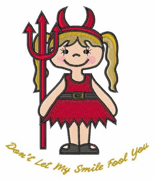 Picture of Girl Devil Costume Machine Embroidery Design