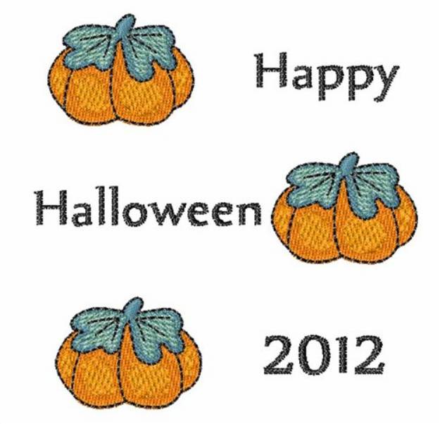 Picture of Halloween Pumkins 2012 Machine Embroidery Design