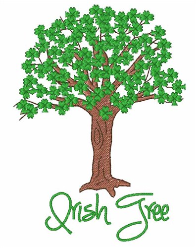 Irish Tree Machine Embroidery Design