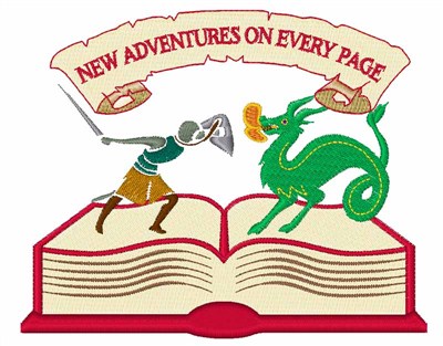 Adventures Every Page Machine Embroidery Design
