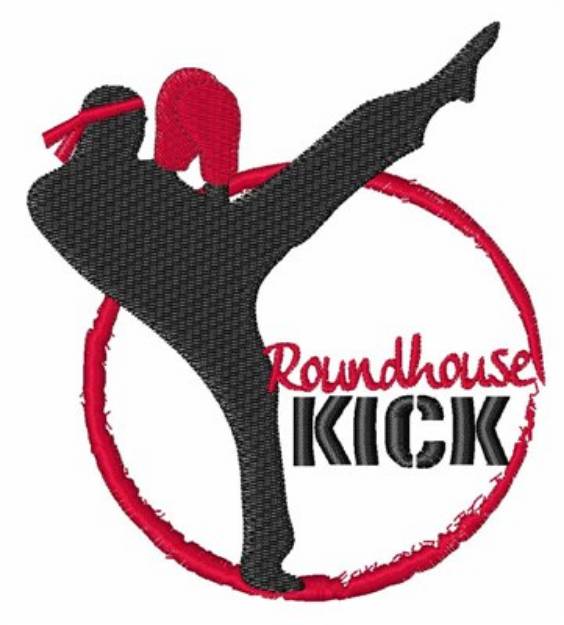 Picture of Roundhouse Kick Machine Embroidery Design