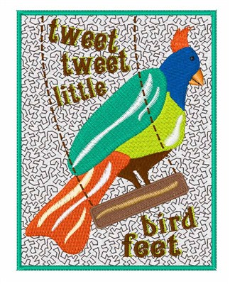 Tweet Tweet Bird Feet Machine Embroidery Design