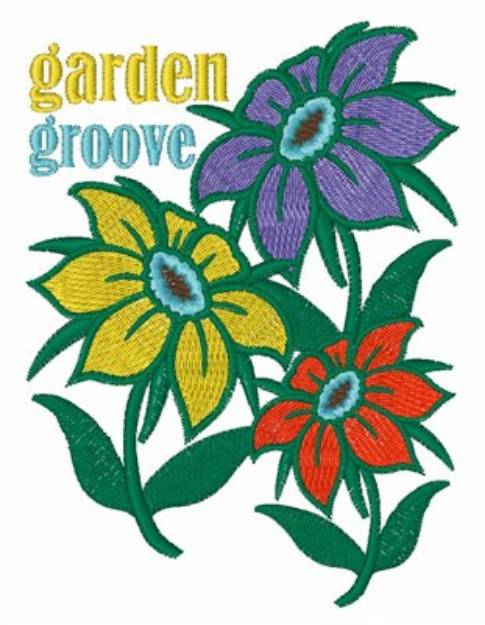 Picture of Garden Groove Machine Embroidery Design