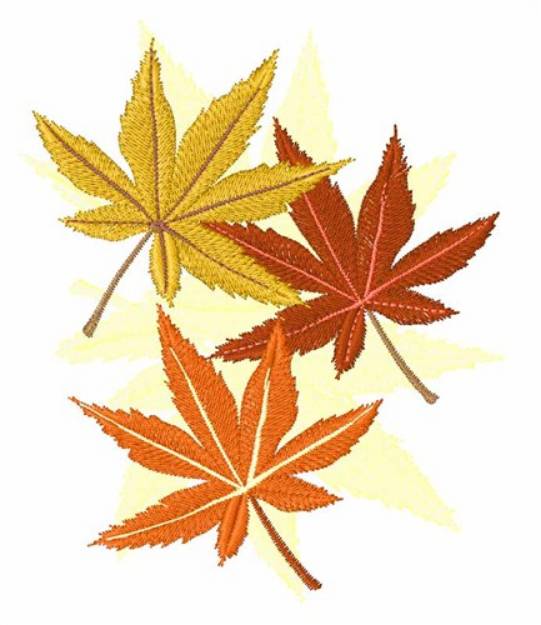 Picture of Autumn Marijuana Leaves Machine Embroidery Design