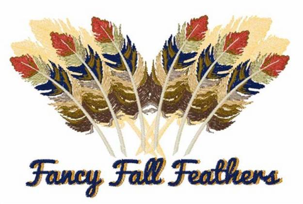 Picture of Fancy Fall Feathers Machine Embroidery Design