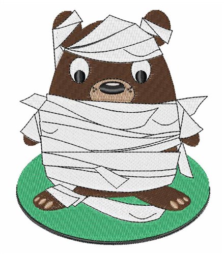 Bear Mummy Machine Embroidery Design