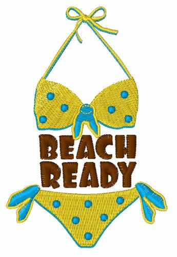 Beach Ready Machine Embroidery Design