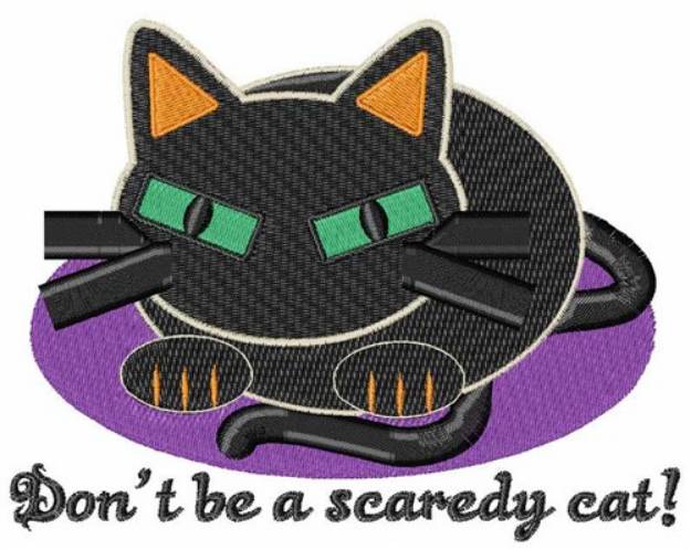 Picture of Scaredy Cat Machine Embroidery Design