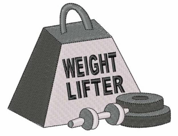 Picture of Weight Lifter Machine Embroidery Design