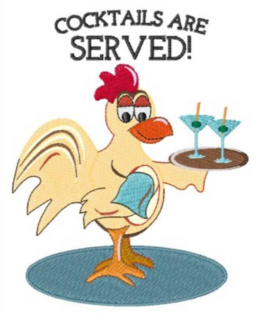 Picture of Cocktails Served Machine Embroidery Design