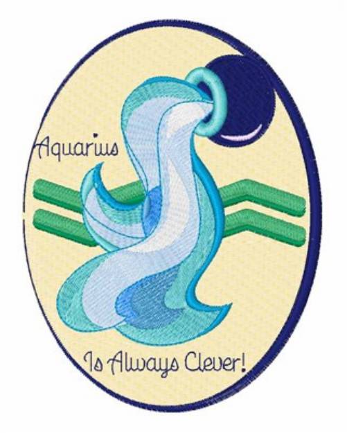 Picture of Clever Aquarius Machine Embroidery Design