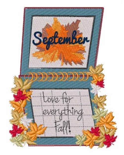 Picture of Love Fall Machine Embroidery Design