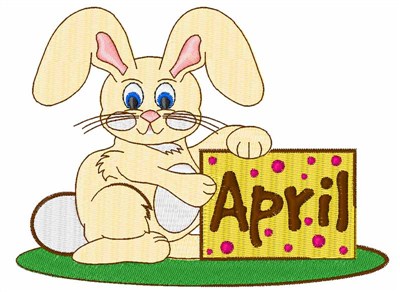 April Bunny Machine Embroidery Design