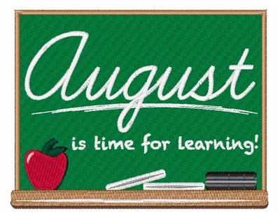August Learning Machine Embroidery Design