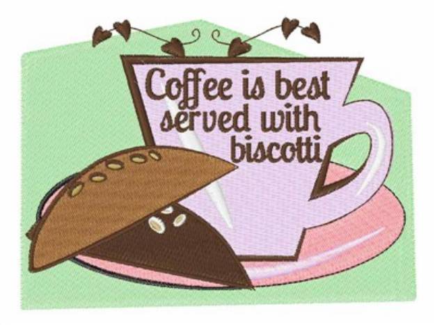 Picture of Coffee Biscotti Machine Embroidery Design