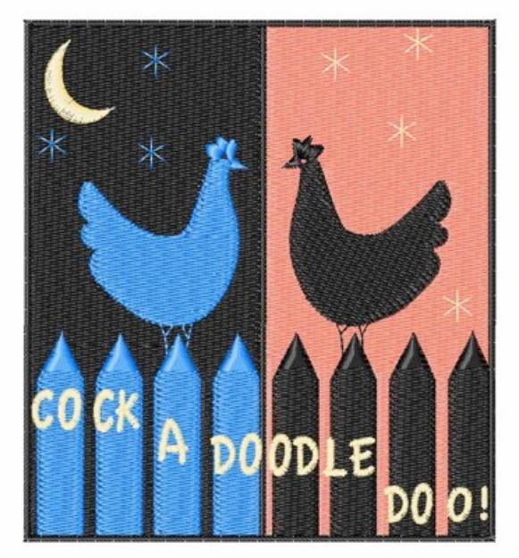 Picture of Cock a Doodle Doo Machine Embroidery Design