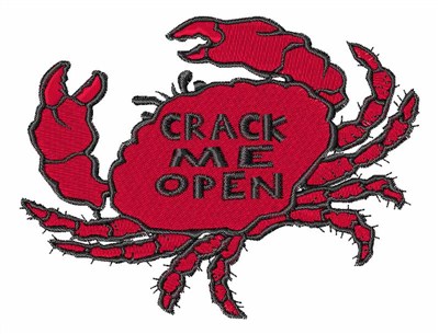 Crack Me Open Machine Embroidery Design