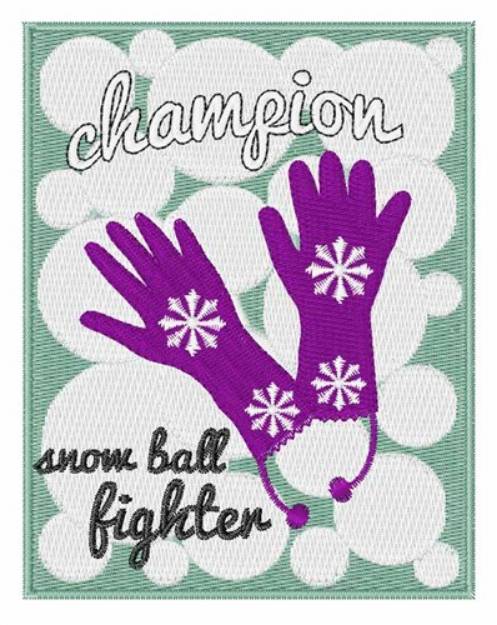 Picture of Champion Snow Ball Fighter Machine Embroidery Design