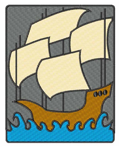 Columbus Ship Machine Embroidery Design
