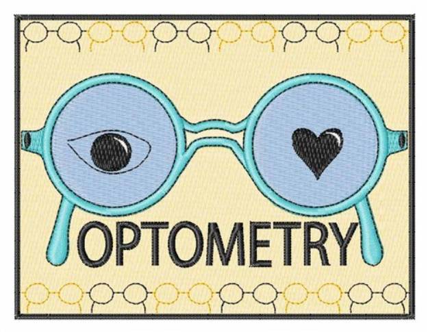 Picture of I Love Optometry Machine Embroidery Design