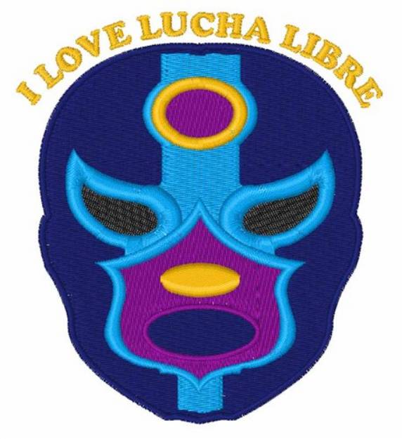 Picture of I Love Lucha Libre Machine Embroidery Design