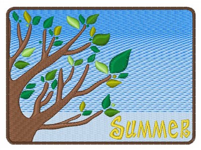 Summer Tree Machine Embroidery Design
