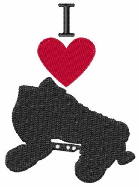 Picture of I Love Skating Machine Embroidery Design