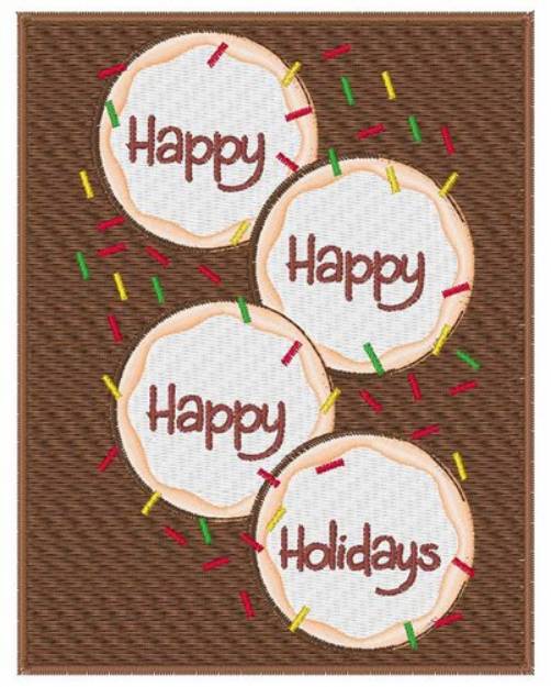 Picture of Happy Holidays Machine Embroidery Design