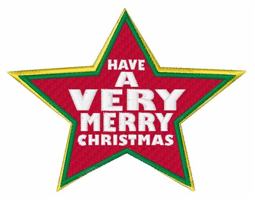 Very Merry Christmas Machine Embroidery Design